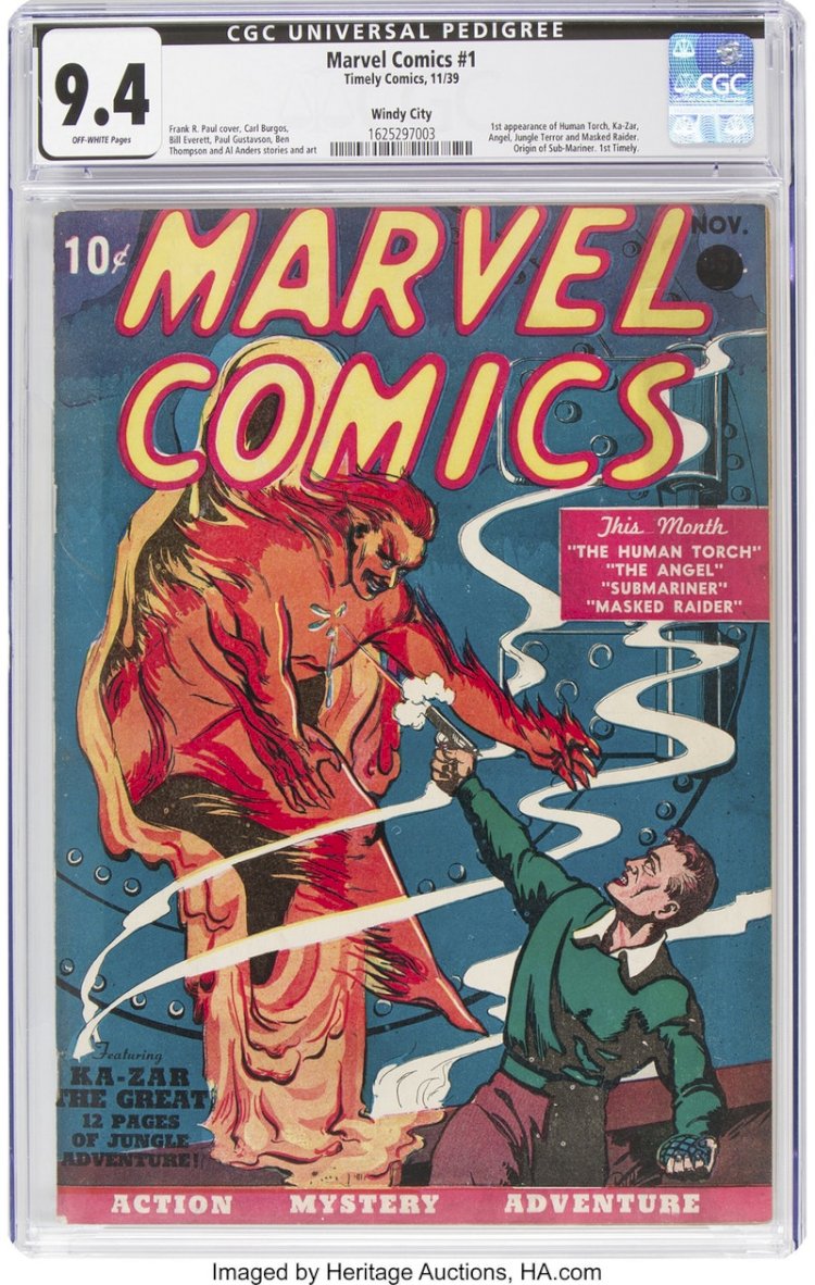 10 Cents Marvel Comic Published In 1939 Gets Sold In $ 1.3 Million