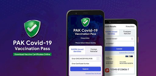 Covid Vaccine App is Launched in Pakistan To Carry Digital Certificate.